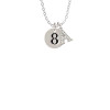 Disc 1/2'' Number - 8 - Crystal Initial - Sophia Necklace