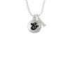Capital Letter - & - Pebble Disc - Crystal Initial - Sophia Necklace