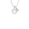 Cat Head Silhouette Crystal Initial - Sophia Necklace