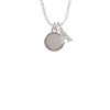 12mm Blank Disc with Flange Crystal Initial - Sophia Necklace
