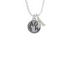 Faith in Circle Crystal Initial - Sophia Necklace