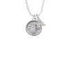Music Note - Round Seal Crystal Initial - Sophia Necklace