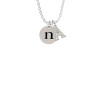 Disc 1/2'' Initial - n - Crystal Initial - Sophia Necklace