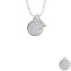 Stainless Steel Disc Real Heroes Teach Crystal Initial - Sophia Necklace