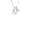 Field Hockey Player Silhouette in 1/2'' Disc Crystal Initial - Sophia Necklace
