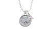 Shamrock - Round Seal Crystal Initial - Sophia Necklace