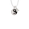 Enamel Yin and Yang Crystal Initial - Sophia Necklace