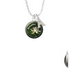 Domed Breathe with Lotus Crystal Initial - Sophia Necklace
