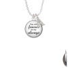 Domed You will Forever be my Always Crystal Initial - Sophia Necklace