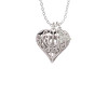 Large Open Filigree Heart Crystal Initial - Sophia Necklace