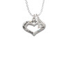 Heart with 3 AB Crystals - Friends Family Love Crystal Initial - Sophia Necklace