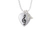Large Clef on Guitar Pick Crystal Initial - Sophia Necklace