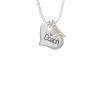 Large ''Coach'' Heart Crystal Initial - Sophia Necklace