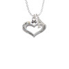 Heart with 3 AB Crystals - Courage Strength Wisdom Crystal Initial - Sophia Necklace