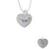 Little Sister on AB Crystal Heart Crystal Initial - Sophia Necklace