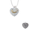 Gold Tone Sisters Rock on Clear Crystal Heart Crystal Initial - Sophia Necklace