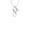 True Love Infinity Sign Crystal Initial - Sophia Necklace