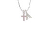 Small AB Crystal Cross Crystal Initial - Sophia Necklace