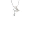 Open Heart Key Crystal Initial - Sophia Necklace