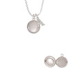 13.5mm Round Locket - Blank Crystal Initial - Sophia Necklace