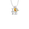 Love with Softball Crystal Initial - Sophia Necklace