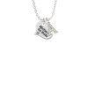 Small Mother of the Bride Heart Crystal Initial - Sophia Necklace