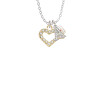 Small Gold Tone Crystal Heart with Nurse Hat Crystal Initial - Sophia Necklace