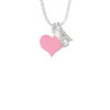 Pink Heart with Nurse Hat Crystal Initial - Sophia Necklace