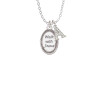 Walk with Jesus Oval Crystal Initial - Sophia Necklace