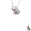 Elephant with Baby Crystal Initial - Sophia Necklace