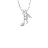 Sixteenth Note Crystal Initial - Sophia Necklace