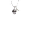 Large Bullets Spacer Spinner Crystal Initial - Sophia Necklace