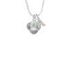 Crystal Faceted Glass Spinner Crystal Initial - Sophia Necklace