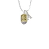Love, Faith, Pray, Peace, Joy, Hope Gold Tone Spinner Crystal Initial - Sophia Necklace