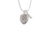 Wide Diagonal Cable Spinner Crystal Initial - Sophia Necklace