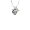 Large Woven Rope Spinner Crystal Initial - Sophia Necklace