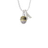 Black Spider on Web Gold Tone Spinner Crystal Initial - Sophia Necklace