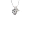 X Heart Spacer Spinner Crystal Initial - Sophia Necklace