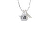 Text Chat - bff - Best Friends Forever - Crystal Initial - Sophia Necklace