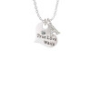Large True Love Waits Heart Crystal Initial - Sophia Necklace