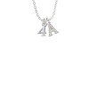 Small Number - 4 - Crystal Initial - Sophia Necklace
