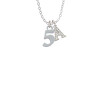 Number - 5 - Crystal Initial - Sophia Necklace