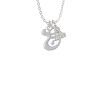 Small Gelato Script Initial - & - Crystal Initial - Sophia Necklace