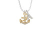 Gold Tone Clear Crystal Anchor Crystal Initial - Sophia Necklace