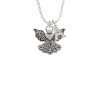 Angel with Heart Crystal Initial - Sophia Necklace