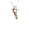 Gold Tone Script ''Believe'' with Clear Crystals Crystal Initial - Sophia Necklace
