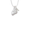 Open Clear AB Crystal Butterfly Wing Crystal Initial - Sophia Necklace