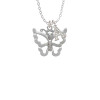 Large Open Butterfly Crystal Initial - Sophia Necklace