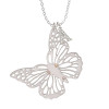 Acrylic Cut Out Butterfly Mirror Crystal Initial - Sophia Necklace