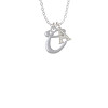 Small Gelato Script Initial - C - Crystal Initial - Sophia Necklace
